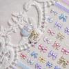 Tomoni Sweet Girl Crystal Nail Stickers - Healing Bow Nail Decorations