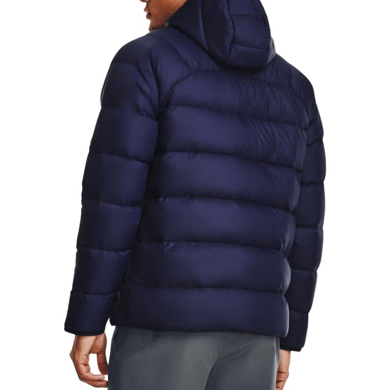 Under Armour Solid Color Hooded Long Sleeve Zip Jacket Men Jackets Blue 1372651-410