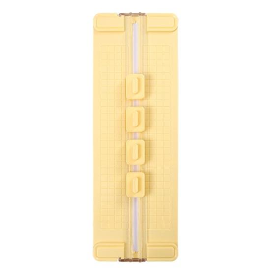 

Cutters Portable Double-Ended Orbital Trimmer Mini Paper 4-in-1 Blades Trimmer with Ruler Grid Scrapbooking Tool