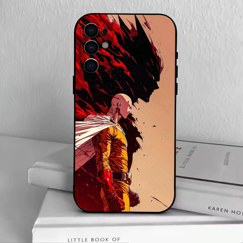 OO-One-Punch M-Man Phone Case For Samsung S25,S24,S21,S22,S23,S30,Ultra,S20,Plus,Fe,Lite,Note,10,Black Cover