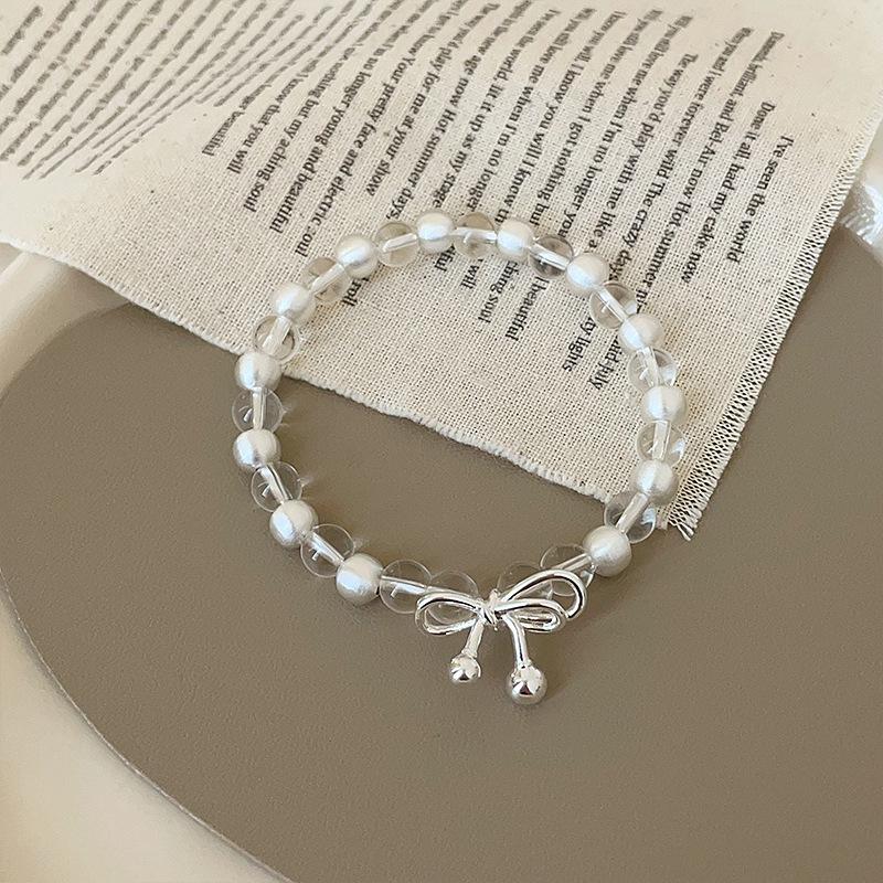 

Нишевый высококачественный браслет из натурального камня с бантом, женский уникальный, индивидуальный, легкий, роскошный, текстура, универсальный браслет, ювелирные изделия