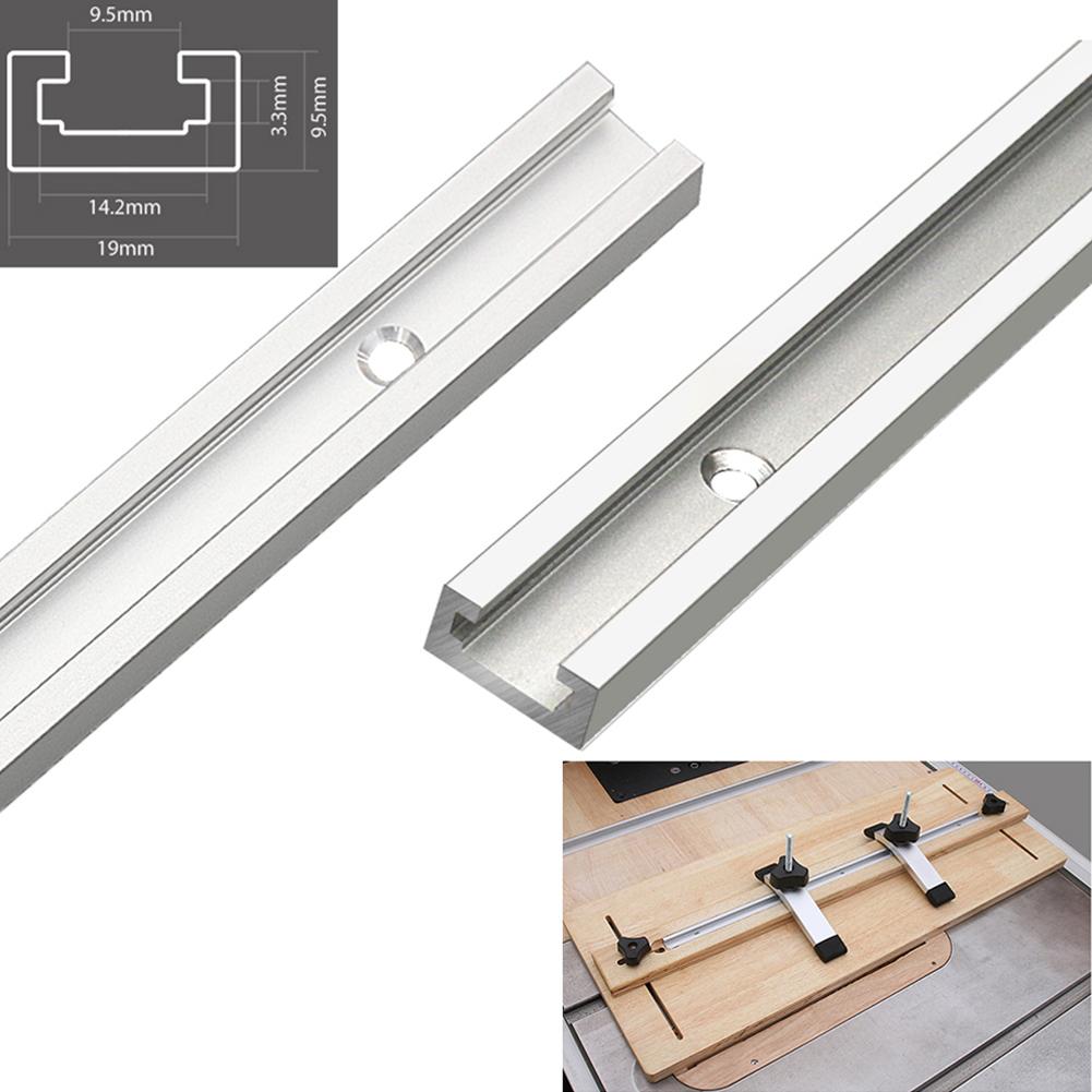 1Pc T-Slot Track 300-600MM Woodworking Chute Rail 19x9.5mm Miter Jig Tools For Woodworking Router Hand Tools