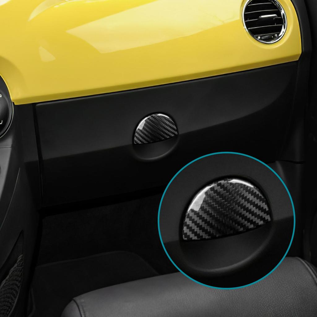 AIRSPEED Accessories Hard Carbon Fiber Interior Custom Parts Copilot Glove Box Handle Sticker Cool