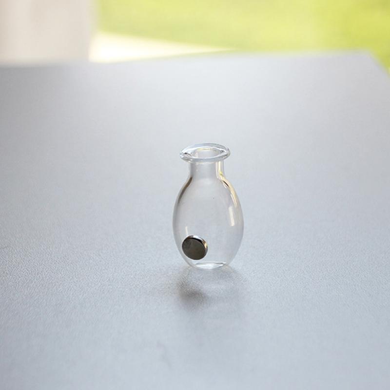 Mini Glass Vase Fridge Magnet Creative 3D Vase Micro Landscape Ornament Fridge Magnets Place Flower Arrangements Decoration