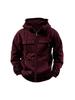 Men's Retro Leather Patch Hooded Sweatshirt - Solid Color, Cross-Border, Autumn/Winter Collection