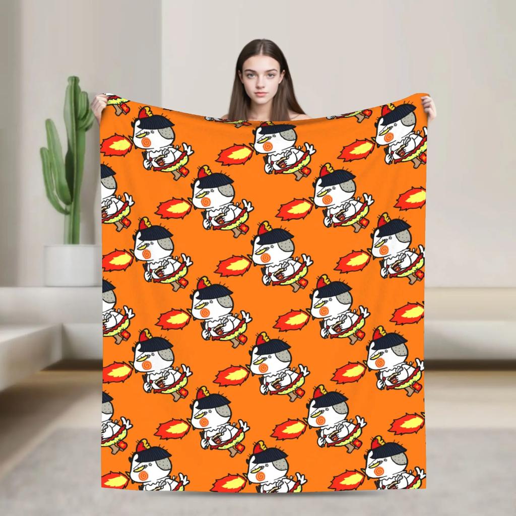 Ramen Buldak Spicy Chicken Blanket Warm Aesthetic Plush Throw Blanket For Home Decor Travel Flannel Bedspread Bed Cover