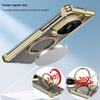 Stylish Transparent Electroplated 360° Rotating Stand Drop-Proof Hard PC Case for Huawei Mate X7 Foldable Screen.