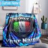Custom Name Italy Football Crest Blanket Flannel Blanket for Camping, Hiking, Garden Parties, Picnic Essentials,gift for family and friend