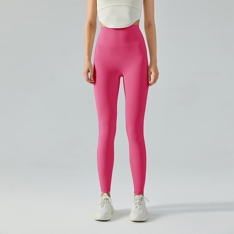 No Embarrassment Line Yoga Pants Long Women's Waxy Soft Peach Hip Fitness Pants High Waist Hip Lift Running Tight Sports Trousers