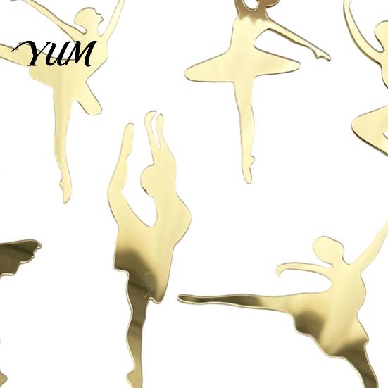 Home Baking Dessert Decorations 6 Pcs Ballet Cake Topper, Acrylic Ballerina Dancing Girl Birthday Ornament Decoration for Anniversary, Baby