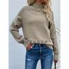 2024 European And American Autumn/Winter New Solid Color Sweater High Collar Hoodie Loose Solid Color Sweater For Women
