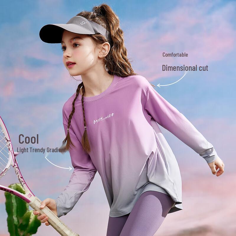 ASK JUNIOR Girls Gradient Long-Sleeve T-Shirt 150