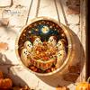 Creative Decompressing Puzzle Halloween Acrylic Sun Catcher, DIY Spooky Suncatcher Kit, Hanging Decor Gothic Stained Glass Window Ornament for