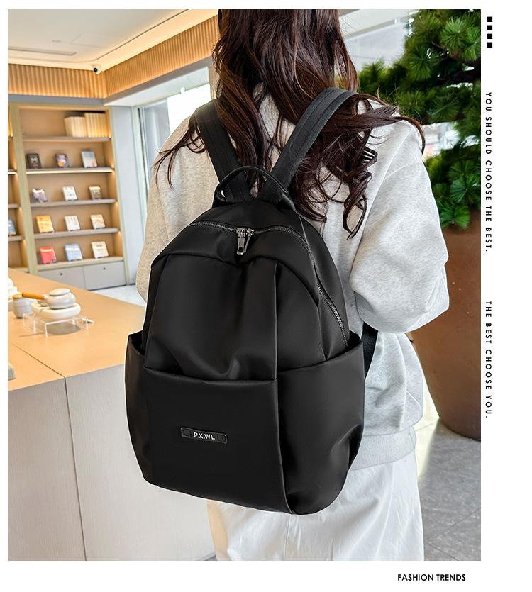Schoolbag1011 New Simple Design Backpack Large Capacity Junior High School School Bag Commuter Lightweight Waterproof Travel Backpack