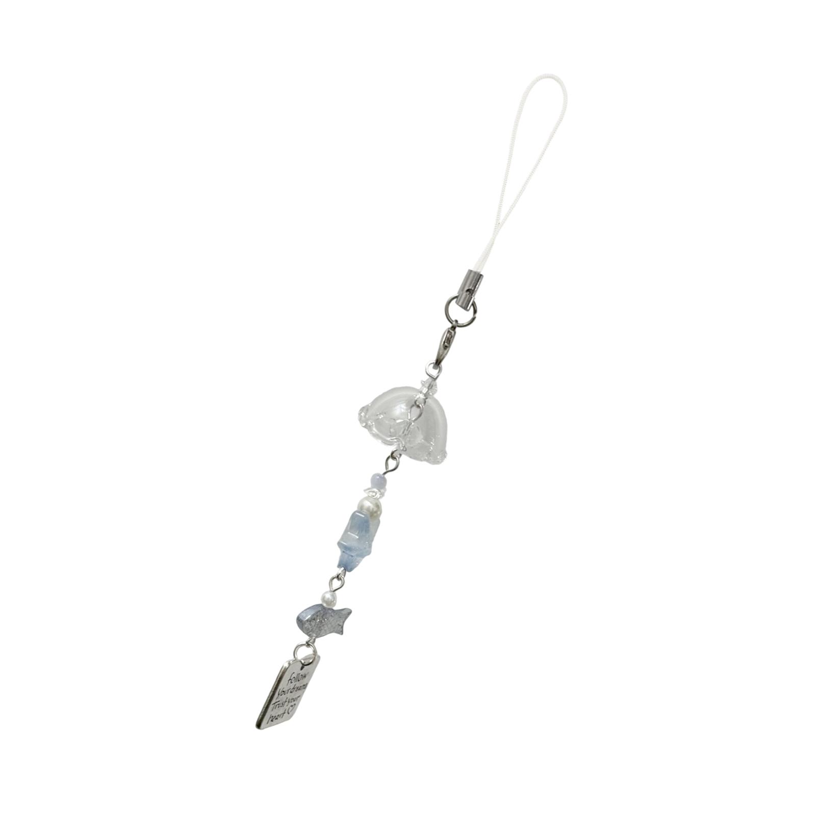 

Морская звезда Рыба и Медуза Звезда Брелок с бисерной подвеской для чехлов для телефона и камеры Стильный аксессуар для сумки для женщин синий