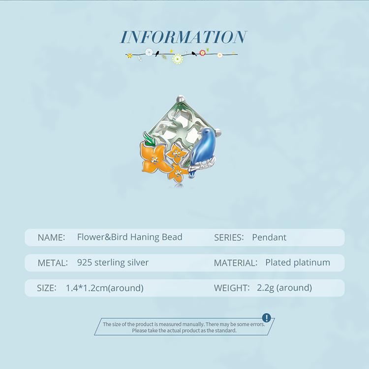 BAMOER 925 Sterling Silber farbiger Blumenanhänger Gänseblümchen-Charms passen zum Selbermachen von Armbändern und Armreifen, Libellen-Charms, feiner Schmuck