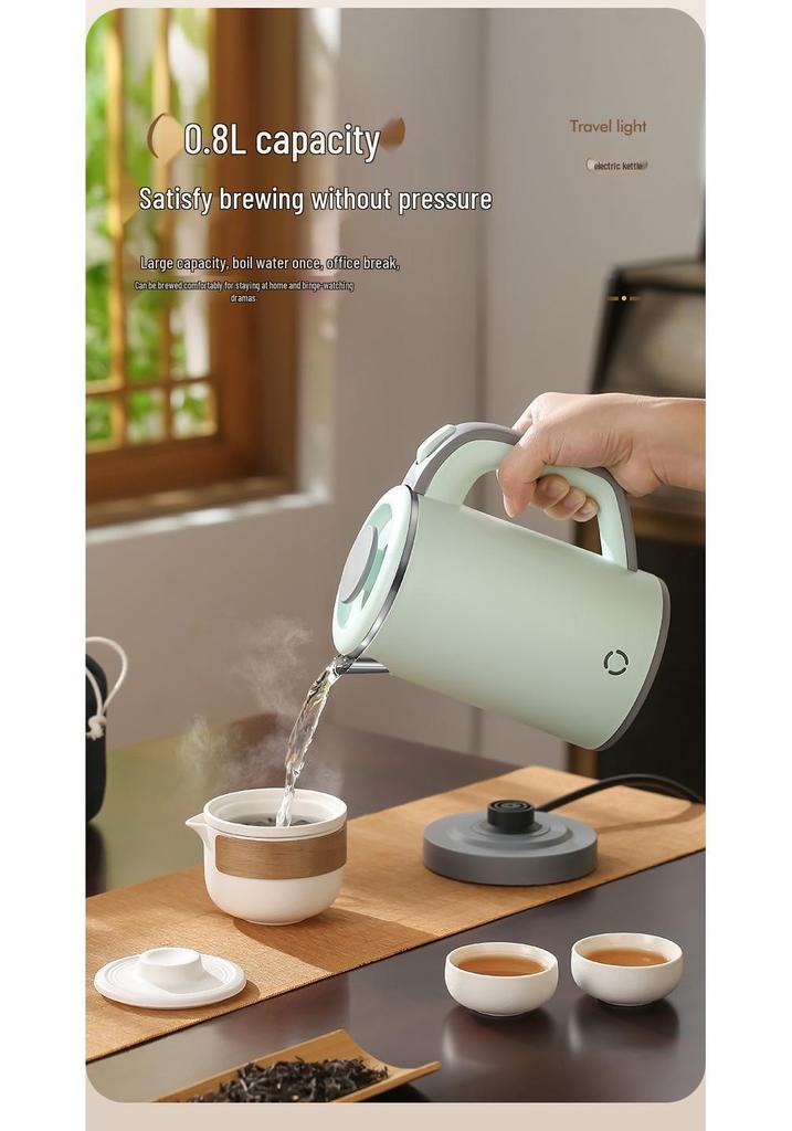 Youwei 0,8L faltbares Keramik-Elektro-Teekessel-Set für Reisen
