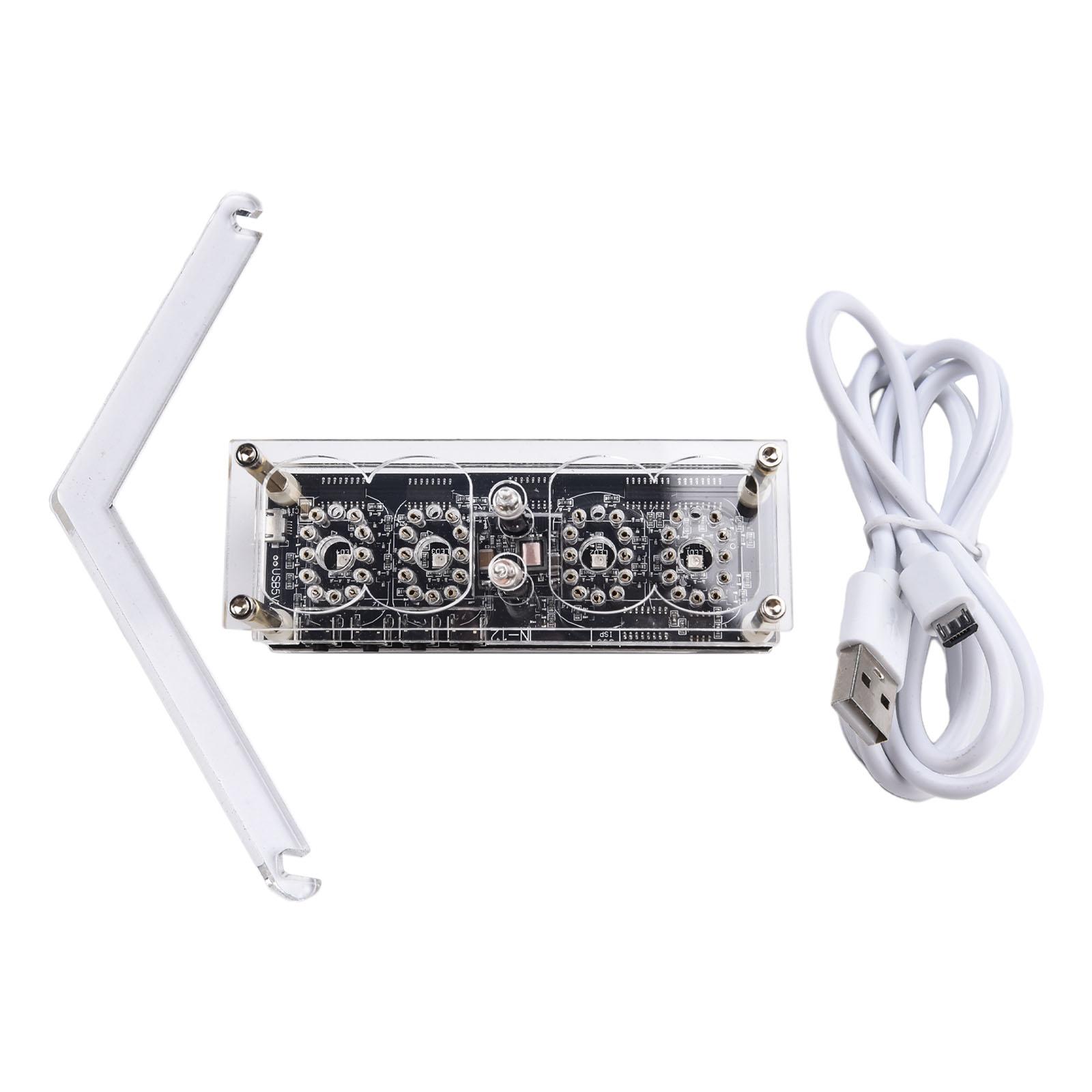 

- Цифровые часы с флуоресцентной лампой, 225 цветов - Часы Nixie со светящейся трубкой Without Tubes