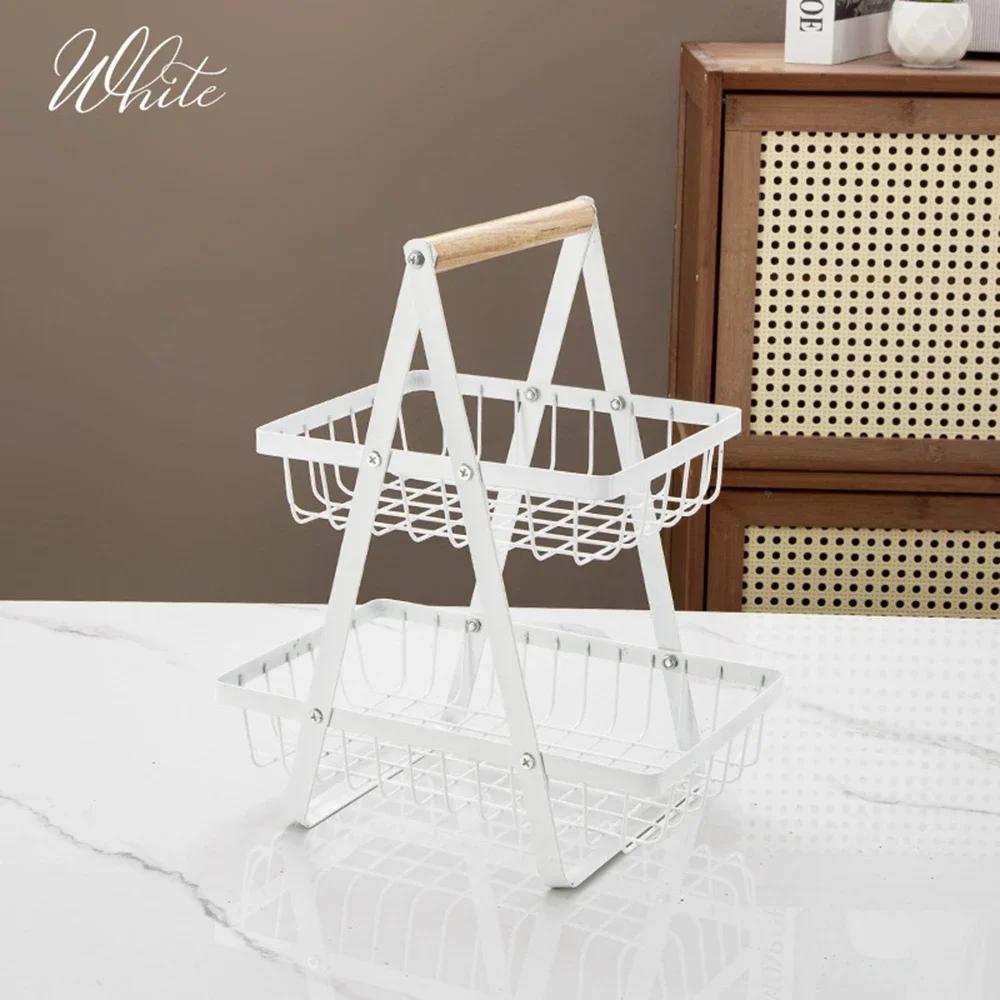 

Кухонный органайзер, полка, 3 слоя, полые решетки, корзины, держатель для овощей и фруктов, для дома, гостиной, стеллажи для хранения сухофруктов и закусок