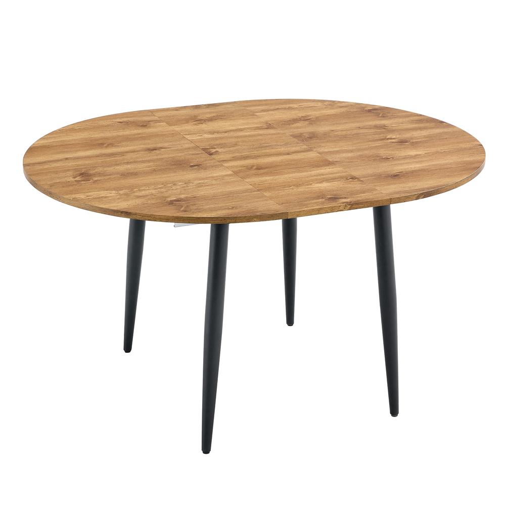 US Dining Table Set Of 4 Dining Table With Extendable Tabletop And Soft Suede Cushion Dining Chairs Set For Kitchen Dining Room