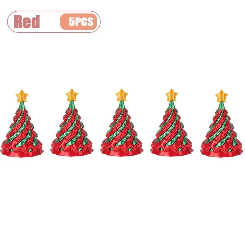 1-10PCS 3D Printed Spiral Christmas Tree Ornament Dual Color Swirl Cone Stress Relief Toy Creative Xmas Decor Kids Gift Home