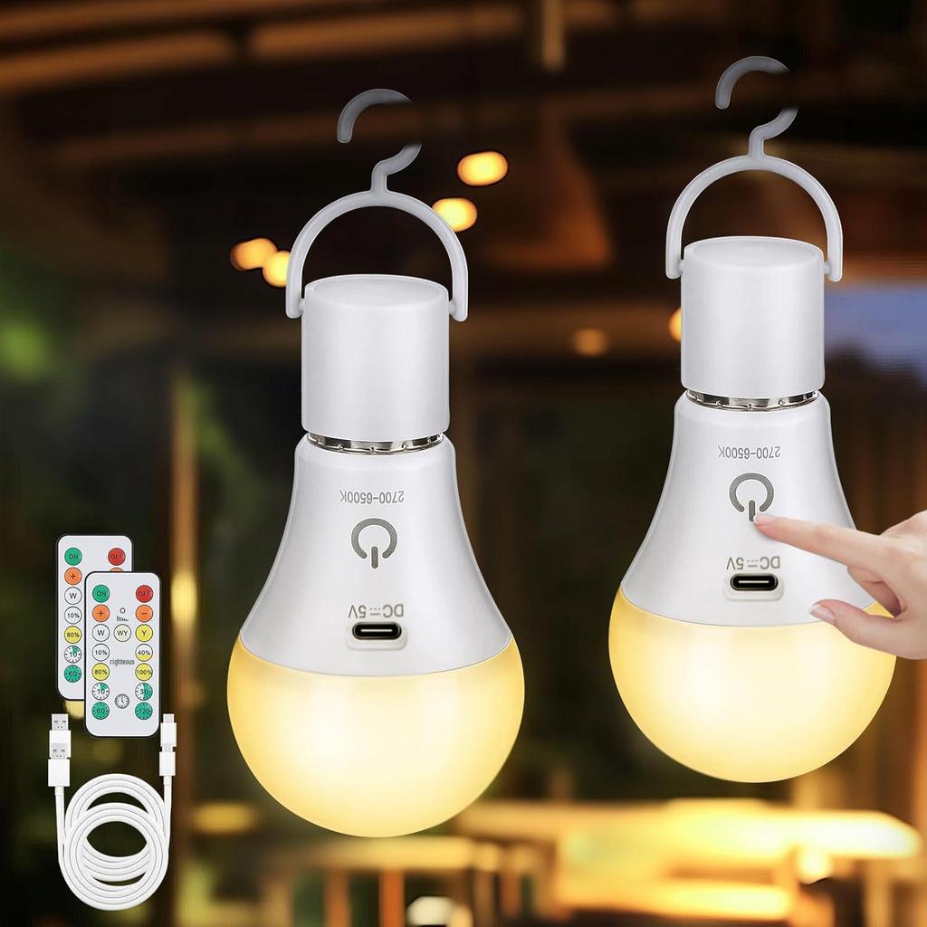 Rechargeable E27 RGB Touch Wall & Table Lamp with Remote Control