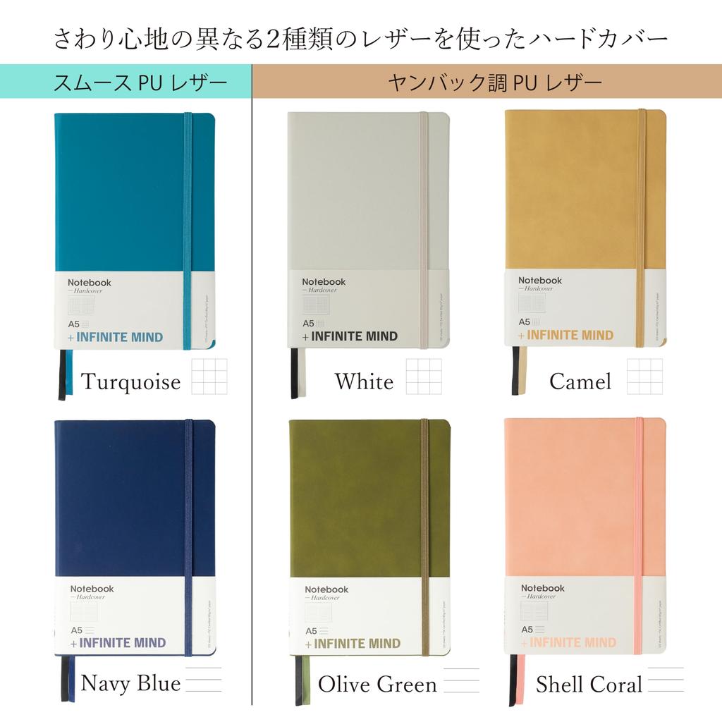 INFINITE MIND Hardcover A5 PU Leather Expand Your Improve Your Mind Through Stylish School Stationery PU 5mm Notebook, Imagination, Writing, Journal,