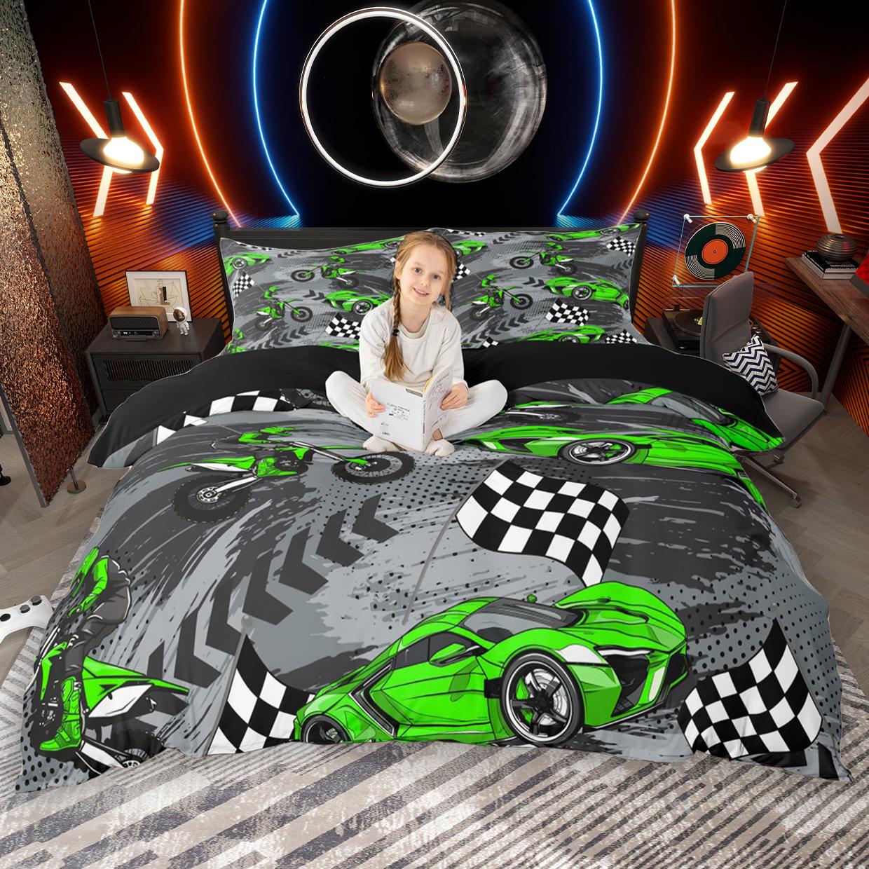 

Homewish Boys Dirt Bike Duvet Cover Set 2pcs/3pcs for Teens Men, Extreme Sport Bedding Set, Motorcyclist Gifts Quilt Cover Set DE XS 100x135cm 2pcs&set