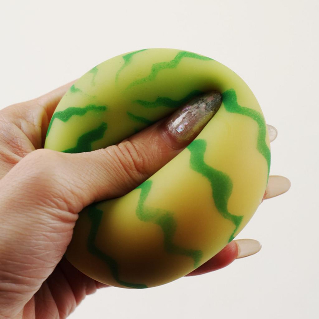 Watermelon Stress Relief Ball Squeeze Toy Soft Foam Sensory Fidget Toy for Office Desk and Home Use Durable and Lightweight Design