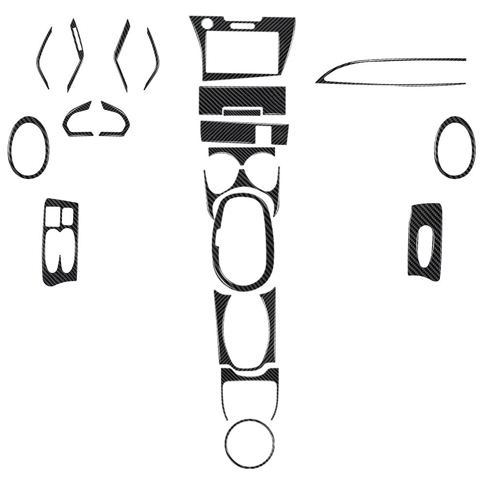 Black Car Interior Decoration Protection Carbon Fiber Sticker For Honda CR-Z 2011-2016 Auto Styling Accessories