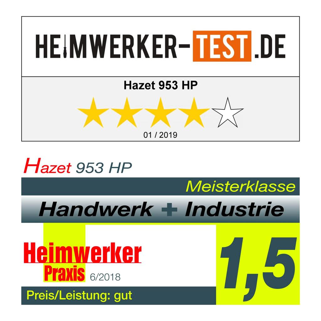 HAZET 953HP Socket Wrench Professional Chrome Vanadium 90 HiPer Ratchet Compatible with and Slotted for Automotive and SmartCase Made in Germany