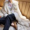 Winter New Imitation Raccoon Fur Coat Long Warm Woven Fox Hair Light Luxury Fur Coat Women