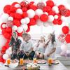 Christmas White Balloons Garland Red Confetti Balloon Arch Kit Birthday Party Baby Shower Wedding Graduation Decoration Globos