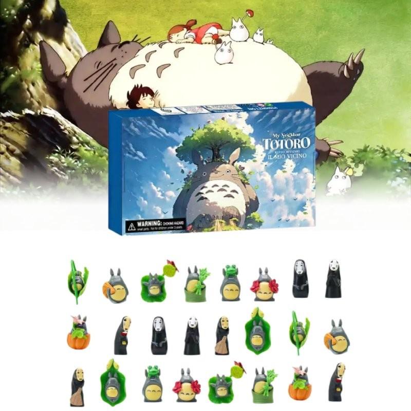 Enchanting Totoro Figurine Collection Featuring 24 Blind Box Sets With Unique Designs