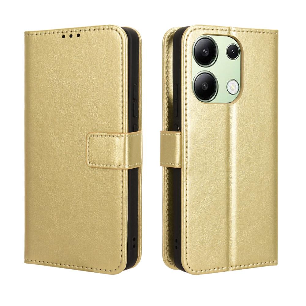 

For Xiaomi Redmi Note 13 4G Wallet Leather Phone Case Crazy Horse Texture C