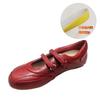 Women's Shoes Retro Red Mary Jane Shoes Women's Inner Height Increase Casual Ballet Shoes Flat Single Shoes Fashion