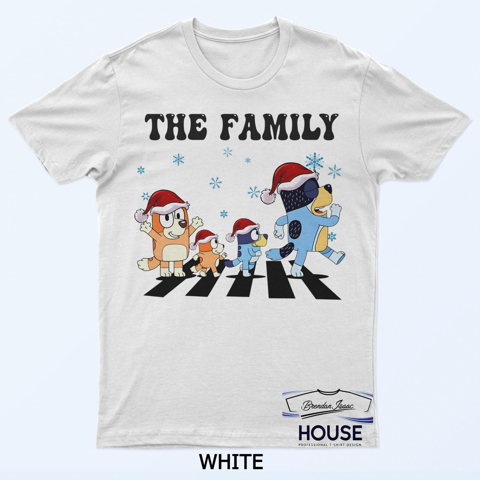 Bluey Family Christmas Walk T-Shirt XXXL