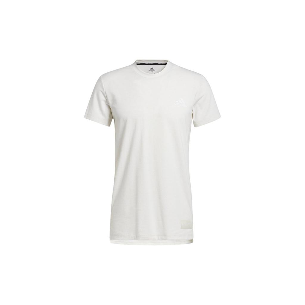 Adidas T Shirts Men's White Crew Neck Moderate Straight Fit GL0446