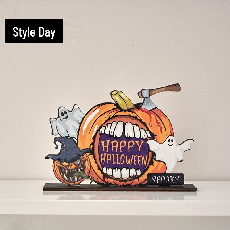 Halloween Cartoon Pumpkin Desktop Ornaments: Creative Decorations for Festive Scenes and Photo Props