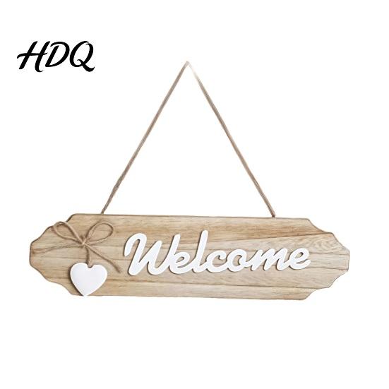 Weatherproof Entrance Sign Front Door Welcome Sign Pastoral Style Wall Decoration Rustic Wooden Housewarming Gifts for New Home Hanging Ornament