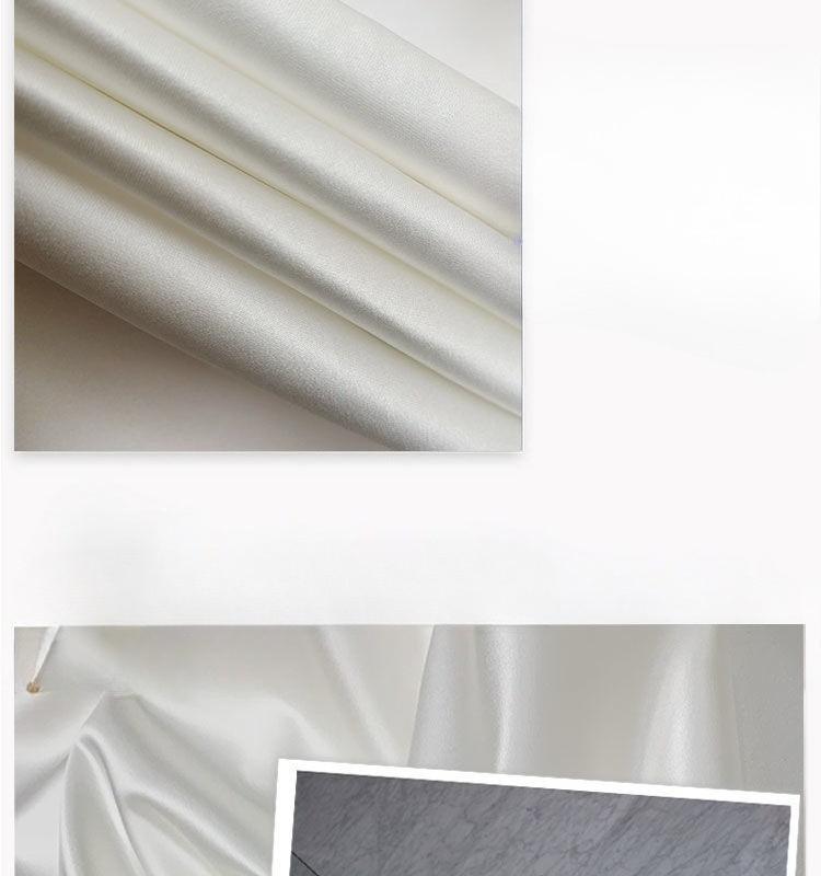 Imported 395 Satin Solid Color Thick Satin Fabric Suitable for Wedding Dresses Formal Gowns and Handmade DIY Clothing Fabrics