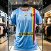 2026 Korona Kielce, Polen Fußballmannschaft Trikot - Hellblau Bedrucktes Schnelltrocknendes T-Shirt für Familien-Partnerlook