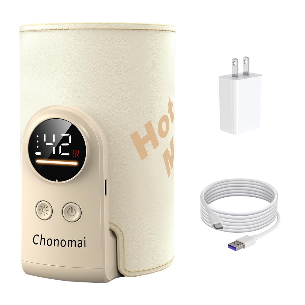 

USB Rechargeable Milk Warmer with 6 Temperature Rapid Milk PSE Includes Japanese Instruction Manual Settings, Heating, Cordless, Lightweight,