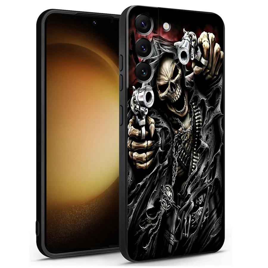 

Case for Samsung Galaxy A54 A55 5G A53 A52 A51 A34 A35 A33 A25 A24 A23 A22 A21s A32 A72 Funda Phone Cover Grim Reaper Skull for Galaxy A21s