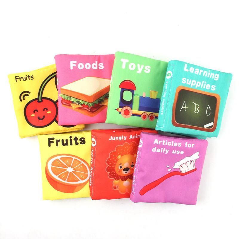 Children's Educational Tear-resistant Water Boilable Palm Book 0-3 Years New Set Cloth Book Toy