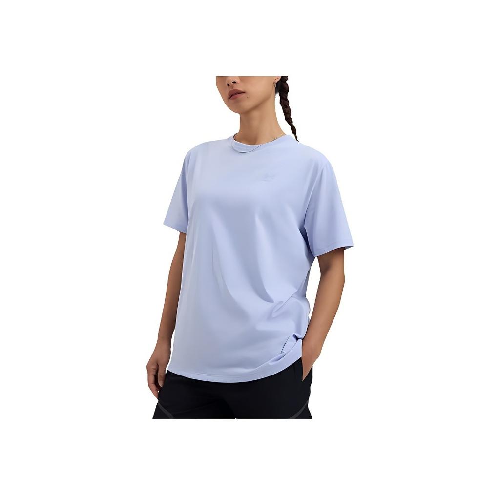 Under Armour Comfortable Casual Minimalist Versatile Dopamine Style Short Sleeve Drop Shoulder T-Shirt Women T-Shirts Blue 1387318-539