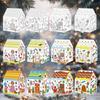 Christmas Paper House DIY Painting Corrugated Board Holiday Houses Set Xmas Party Birthday Decoration Kids Gift Home Supplies
