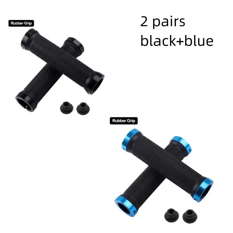Bicycle Grips BMX Bike Handbar Grips Rubber Bilateral Lock Mountain MTB Bikes Handlebar Grips Non-slip Cycling Bike Accessories