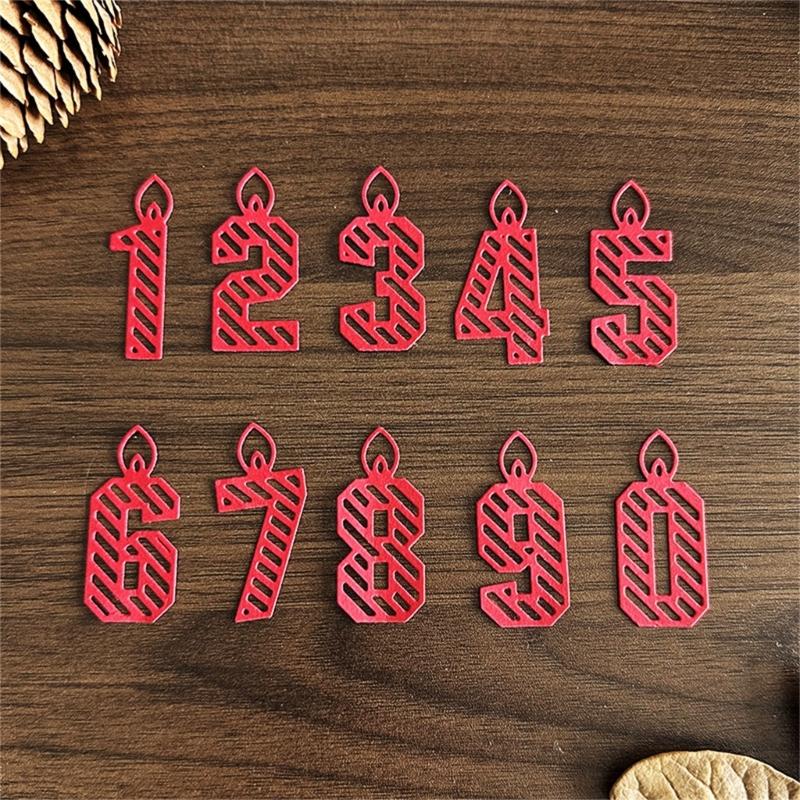 0-9 Zahlen Stanzformen für Foto Scrapbooking Kartenherstellung Dekorationen Prägeschablonen Kohlenstoffstahl Stanzformen