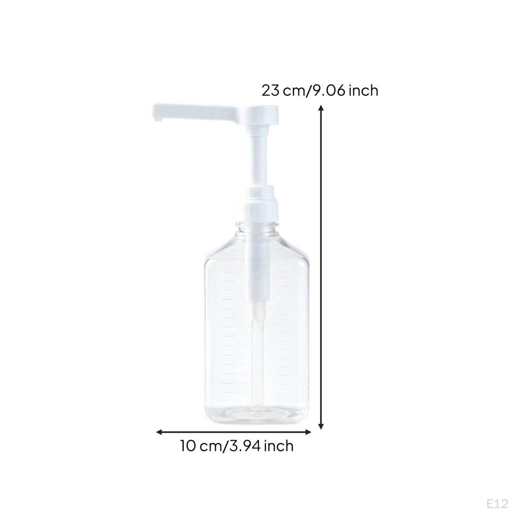 Syrup Dispenser with Pump Clear Sauce Container for Baristas, Bubble